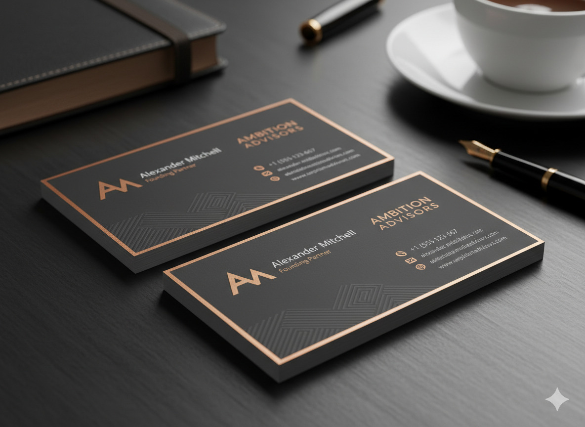 Professionelle visitkort i høj kvalitet